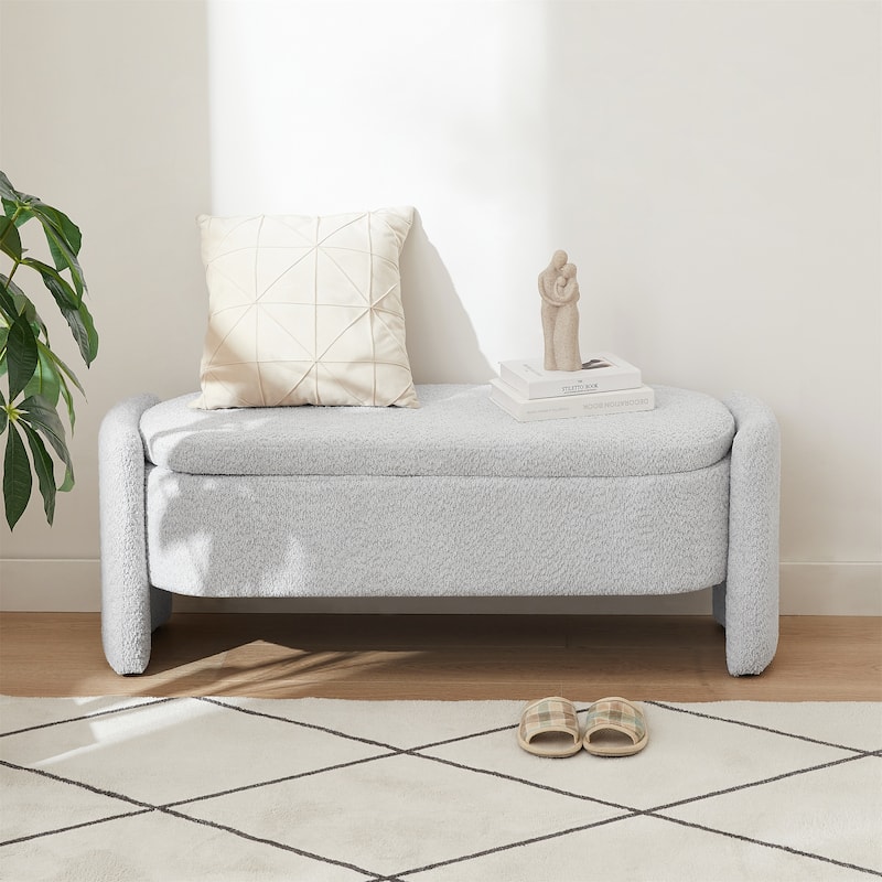 3D Lamb Fleece Fabric Bench