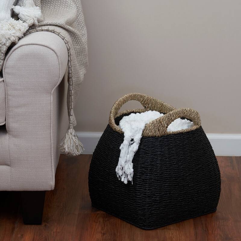 Household Essentials Paper Rope Basket with Handles