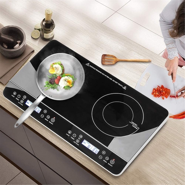 LCD Portable Double Induction Cooktop 1800W Digital Electric