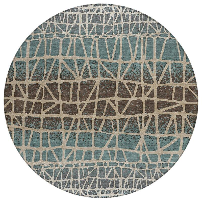 Machine Washable Indoor/ Outdoor Boho Global Chantille Rug