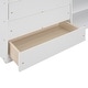preview thumbnail 16 of 48, Floor Bunk Bed with Movable Storage Cabinet, Include 4 Storage Drawers and 3 Shelves, Solid Wood Bunkbeds Frame for Kids Teens