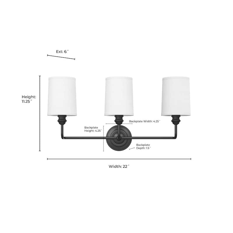Millennium Lighting 99803 Leena 3 Light 22" Wide Vanity Light