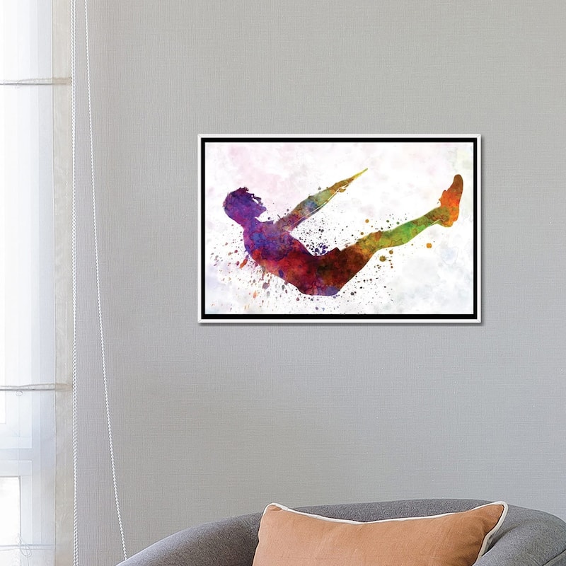 iCanvas "Man Exercising Workout Fitness" by Paul Rommer Framed Canvas Print