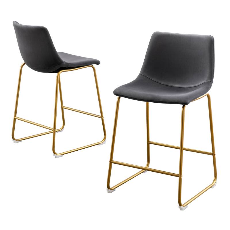 Best Quality Furniture 24-inch Faux Leather Counter Height Chairs