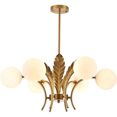 6 light chandelier light white pendant light flush metal mount light