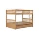 preview thumbnail 33 of 34, Aesthetic Full Over Full Rubber Wood Kids Bunk Bed with Trundle,Ladder and Guardrails,Convertible Beds