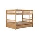 preview thumbnail 9 of 34, Full Over Full Rubber Wood Bunk Bed with Trundle