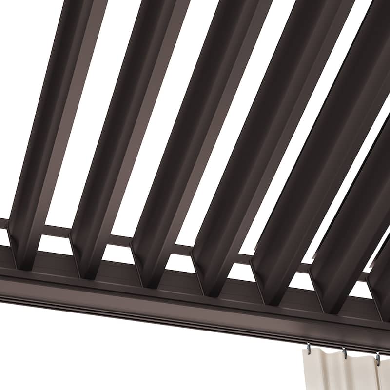 Outdoor Patio Daybed With Canopy, Double Chaise Lounge Sunbed With Adjustable Seats, Aluminum Outdoor Patio Sunbed For Garden