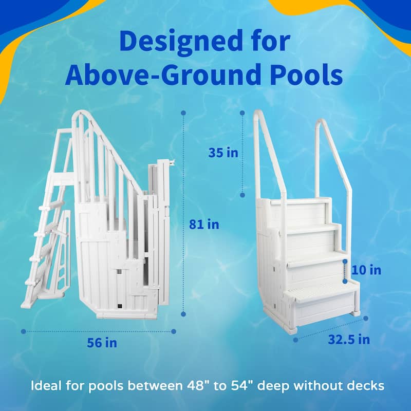 Easy-In Pool Entry System - 24.67 in. W x 56 in. D x 81 in. H