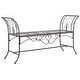 preview thumbnail 13 of 20, SAFAVIEH Outdoor Living Adina Wrought Iron 51-inch Garden Bench - 51.3" W x 16.3" L x 27" H