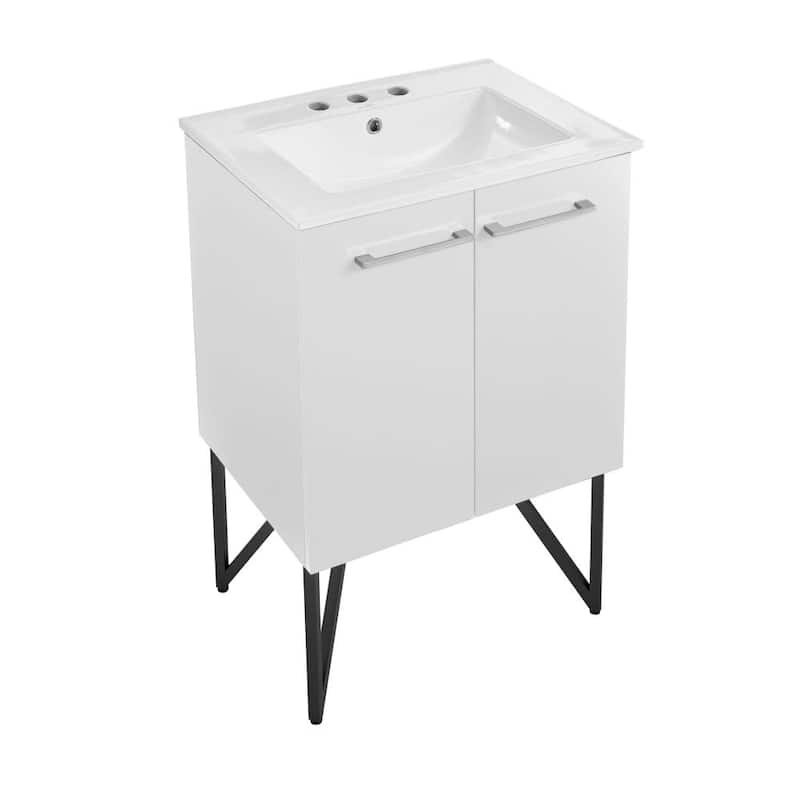 Swiss Madison SM-BV212-3 Annecy 24" Free Standing Single Basin Vanity