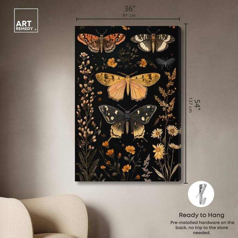 Winged Visitors II Canvas by Art Remedy, Gallery Wrapped