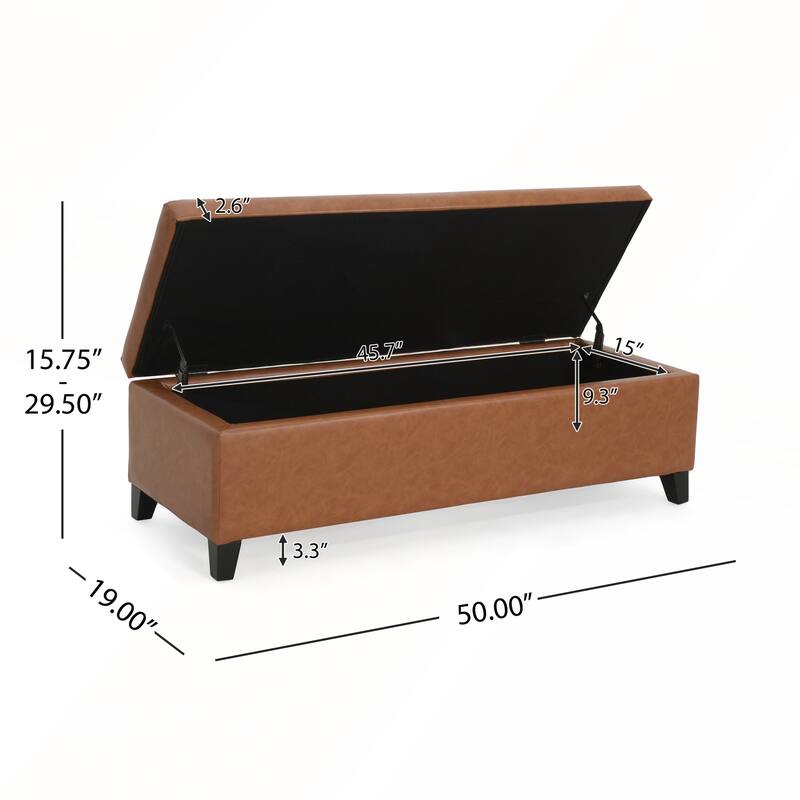 Storage Ottoman with Dense Foam Padding and Ample Space for Modern Living and Multi-Functional Use