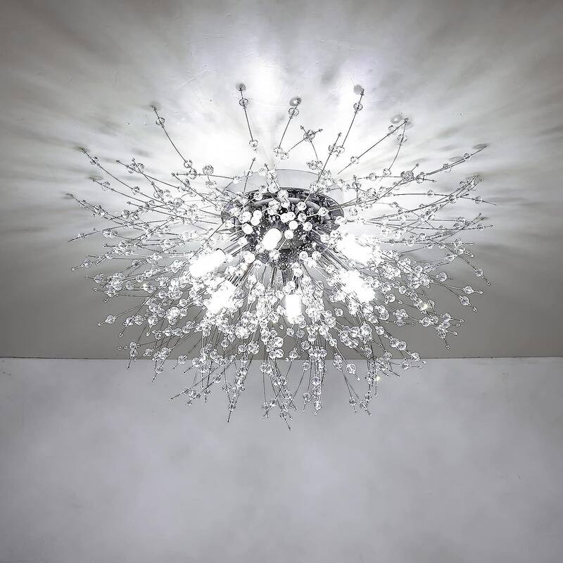 Gorgeous LED Starburst Pendant Lighting, Crystal Flush Mount Ceiling Light, Entryway Ceiling Lighting Fixtures