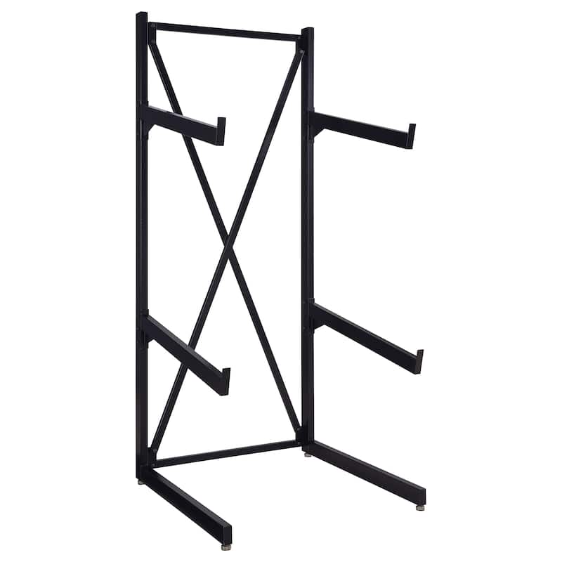 Wright 3-tier Contemporary Metal Sofa Display Rack Black - Black