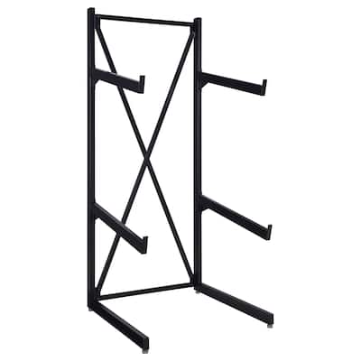 Wright 3-tier Contemporary Metal Sofa Display Rack Black