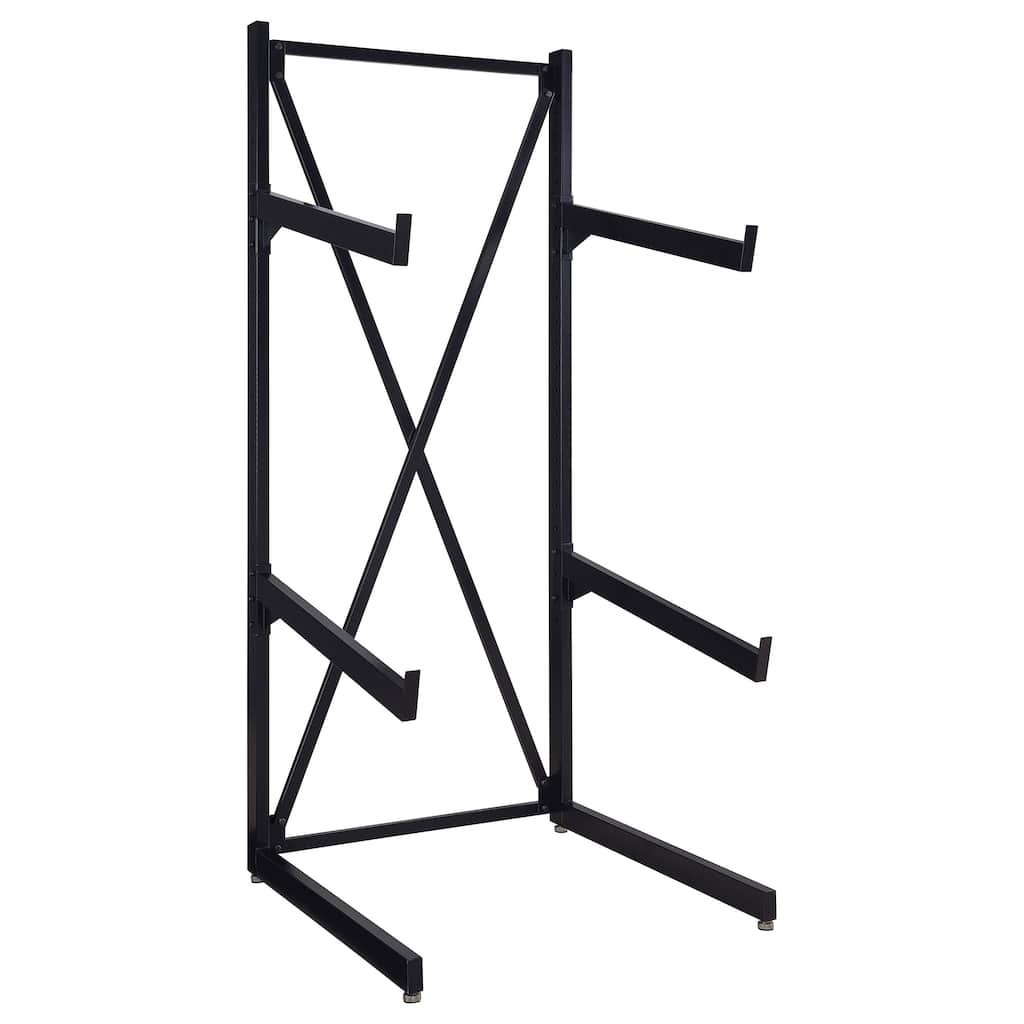 Wright 3-tier Contemporary Metal Sofa Display Rack Black