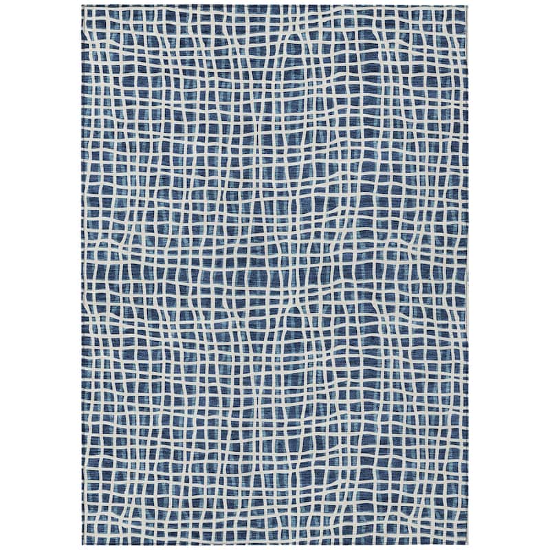 Machine Washable Indoor/ Outdoor Chantille Abstract Modern Rug
