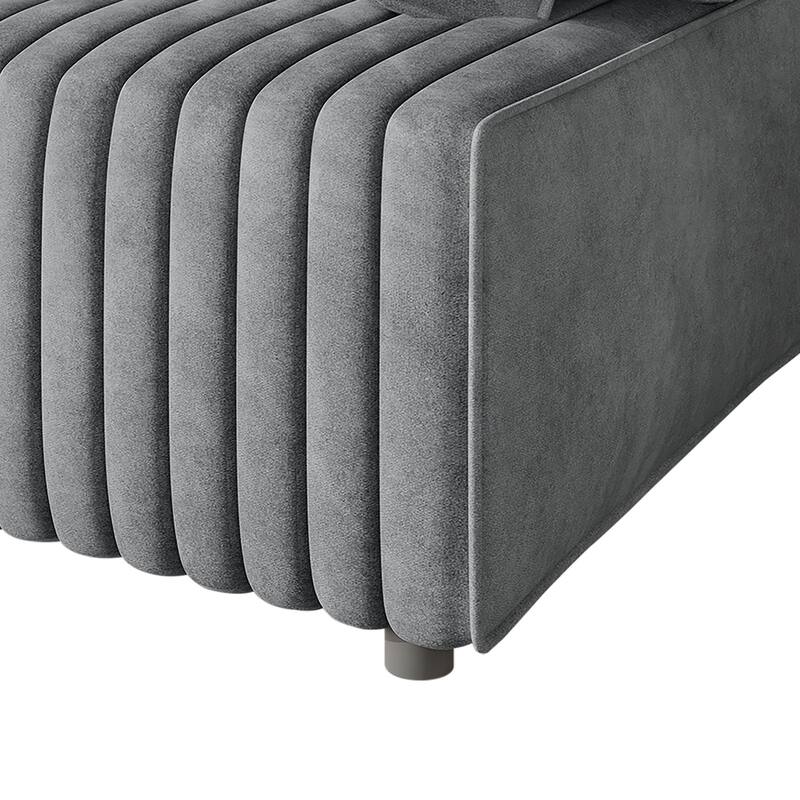 CraftPorch 4-Pieces Contemporary Clean-Line Linen Upholstered