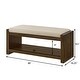 preview thumbnail 25 of 23, 40"Accent Bench with Lower Shelf Shoe Rack, Padded Seating Bench, Modern Compact Bed End Bench with Storage, Removable Cushion
