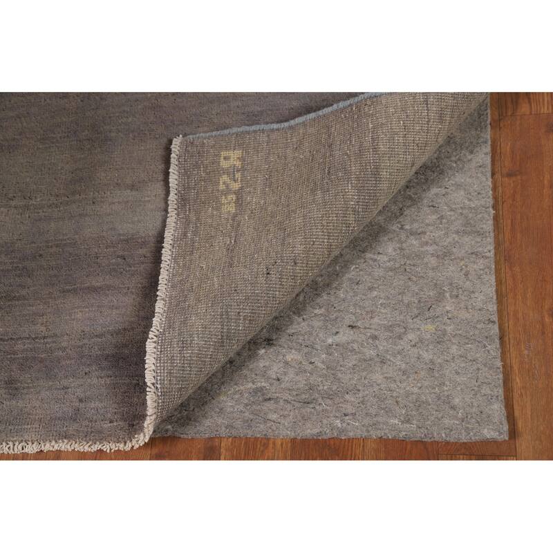 Modern Gabbeh Oriental Foyer Rug Grey Handmade Wool Carpet - 3'0"x 4'10"