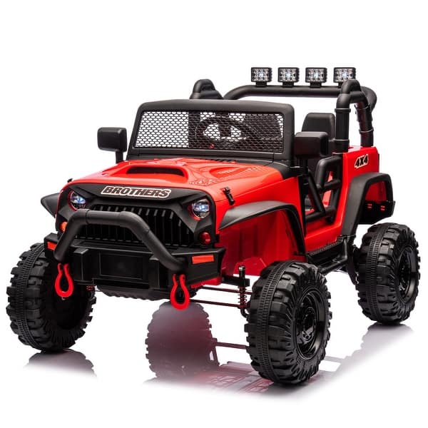 slide 2 of 80, Christmas Gift 24V Ride-On Car for Kids, 400W Dual Motors, Remote Control, LED Lights
