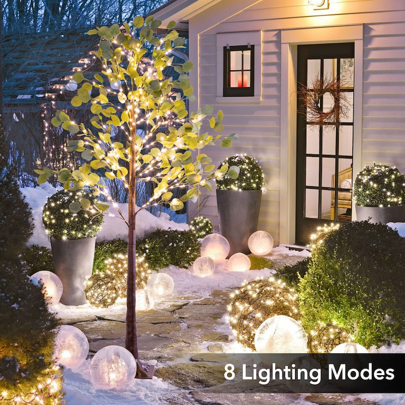 6FT Lighted Eucalyptus Tree for Christmas