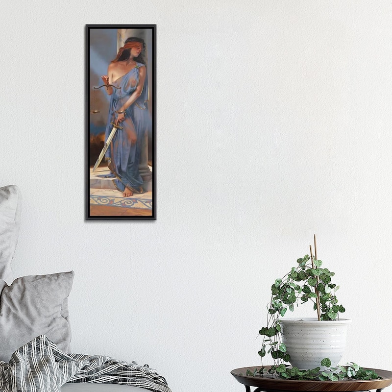 iCanvas "Lady Justice" by Maher Morcos Framed