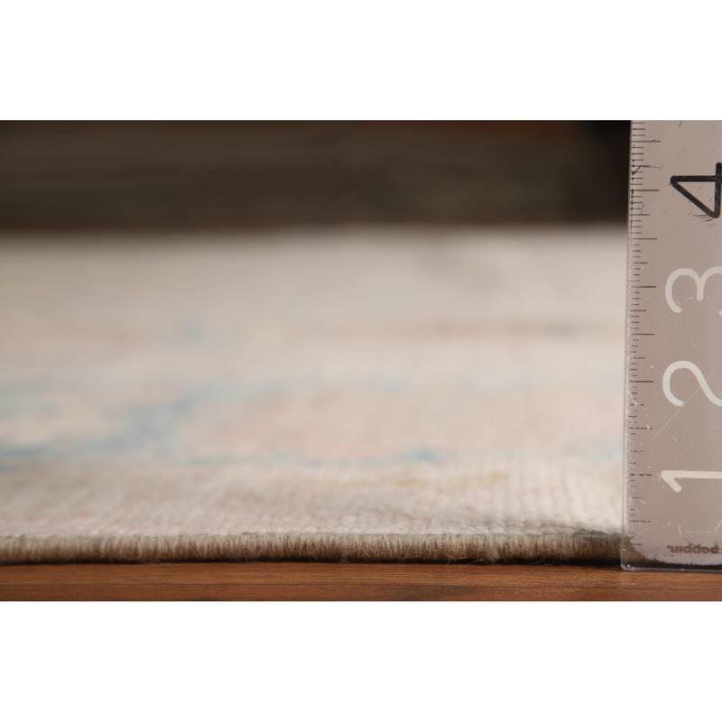 Vegetable Dye Oushak Turkish Area Rug Handmade Wool Carpet - 8'10"x 11'11"