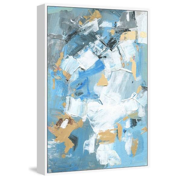 Shop Marmont Hill Mh Alabst 5955 Wff 60 60 X 40 Topsy Turvy Framed Giclee Abstract Print On Canvas Blue Free Shipping Today Overstock 26893392
