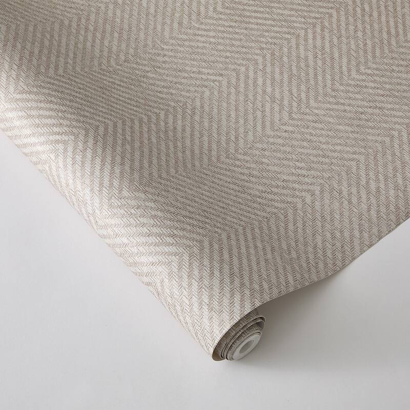 Faux Grasscloth Parquet Textured Peel and Stick Wallpaper by Jeremiah Brent