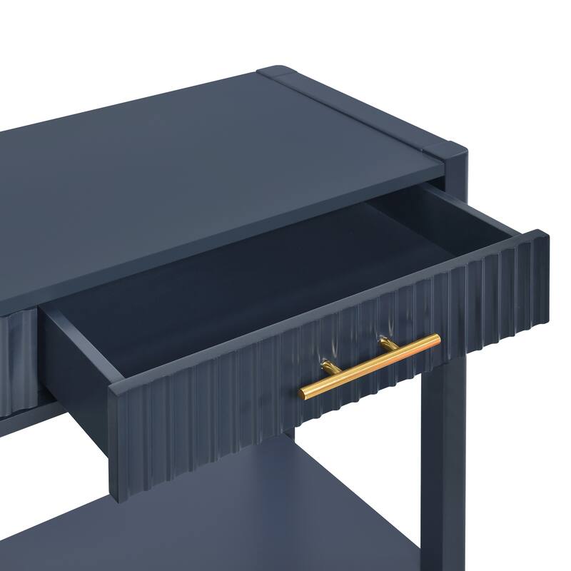 Entryway Console Table with Vertical Stripe Drawers