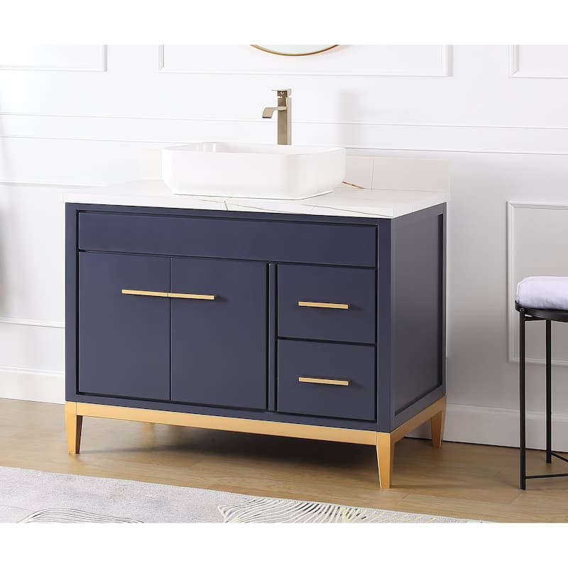 42" Tennant Brand Modern Style Beatrice Vessel Sink Bathroom Vanity