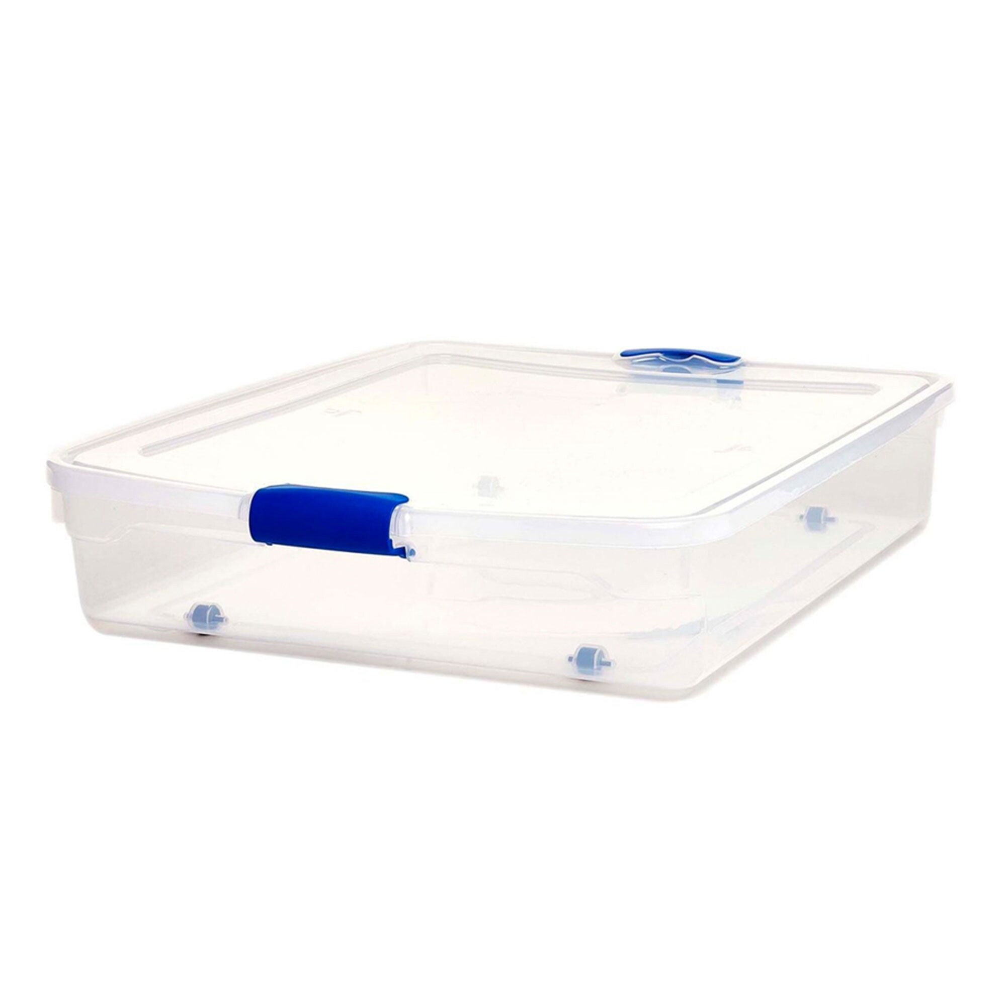 Homz 28 Qt Snaplock Clear Plastic Storage Container Bin with Lid