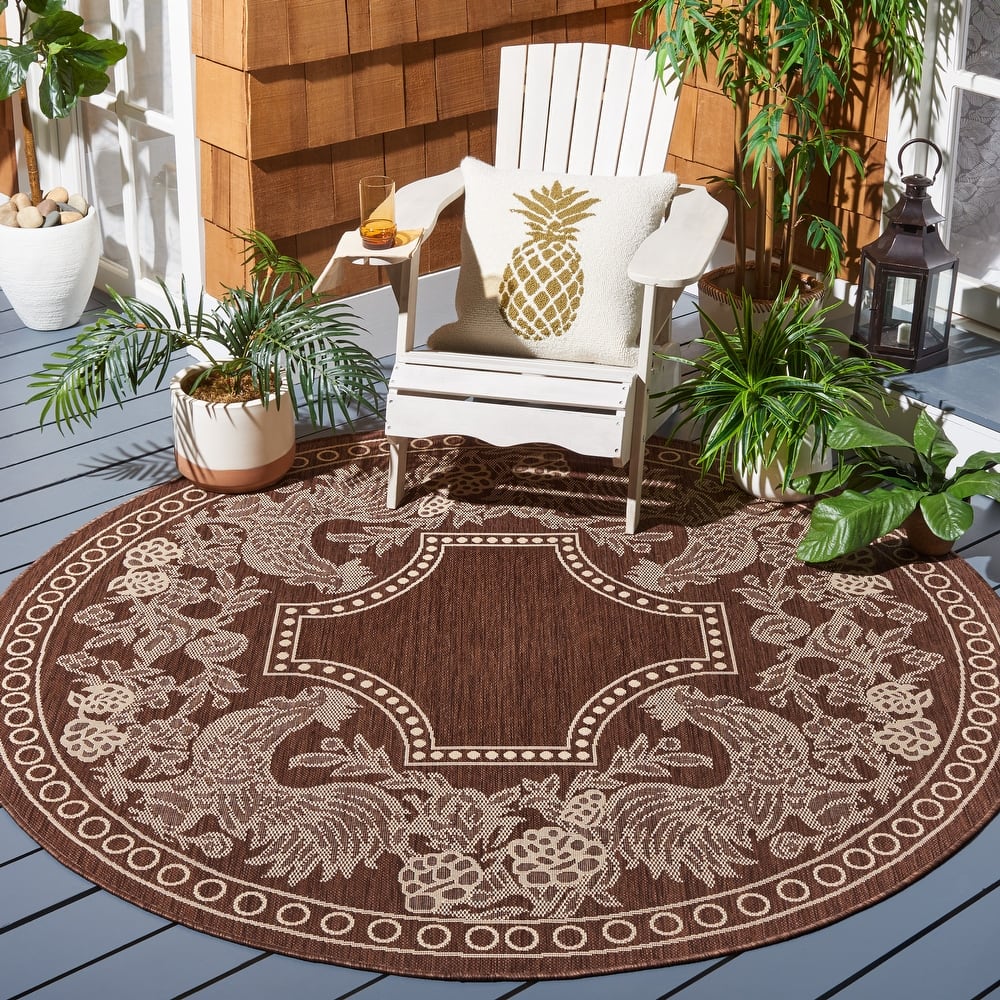 SAFAVIEH Courtyard Terry Indoor/ Outdoor Waterproof Patio Backyard Rug