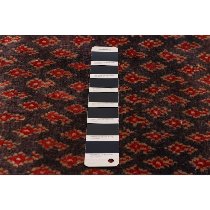 ECARPETGALLERY Hand-knotted Andelz Navy Wool Rug - 3'2 x 9'3