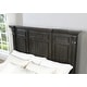 preview thumbnail 5 of 4, Roundhill Furniture Farson Distressed Dark Walnut Finish Wood Panel Bed