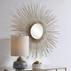 preview thumbnail 5 of 5, Uttermost Golden Rays Large 47" Mid-Century Modern Starburst Wall