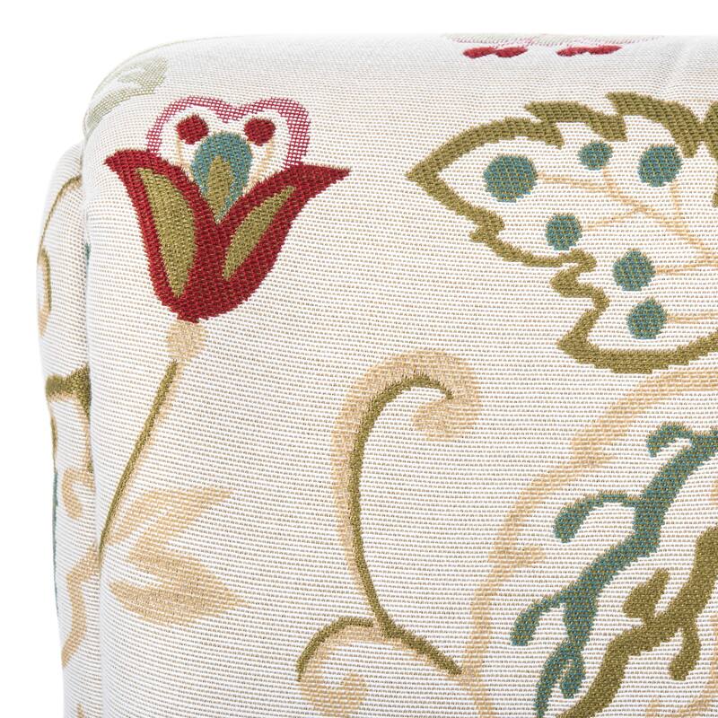 SAFAVIEH Gramercy Red/Ivory Floral Club Chair - 30" W x 33" D x 35" H