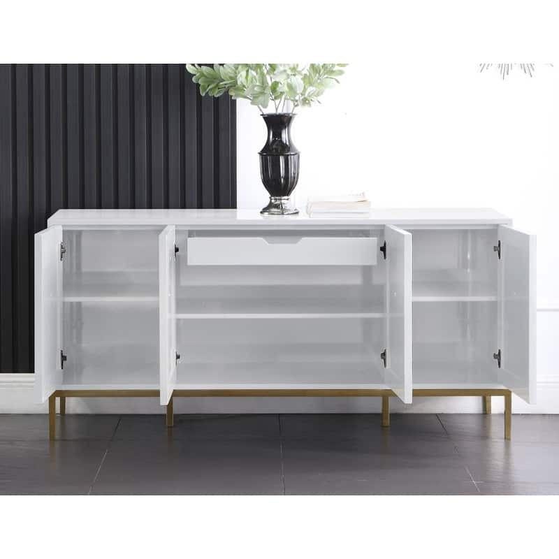 Best Master Furniture 65-in. Lacquered 4-door 1-drawer Sideboard