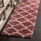 preview thumbnail 99 of 99, SAFAVIEH Montreal Shag Sadia 2-inch Thick Rug 2'3" x 7' Runner - Rose/Ivory - Runner