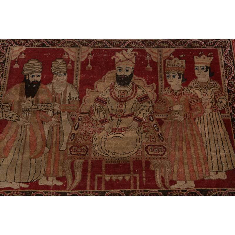 Set Of 2 Vegetable Dye Kerman Ravar Persian Rug Handmade Wool Carpet - 1'11" x 2'8"