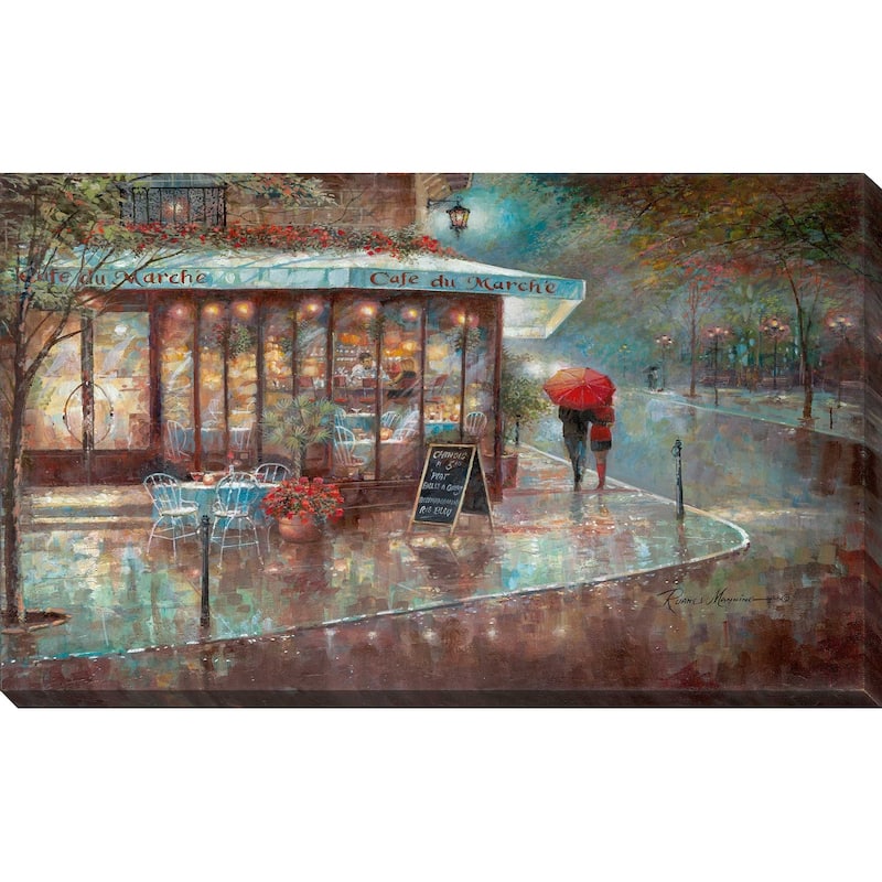 "Cafe Du Marche" by Ruane Manning Print on Canvas