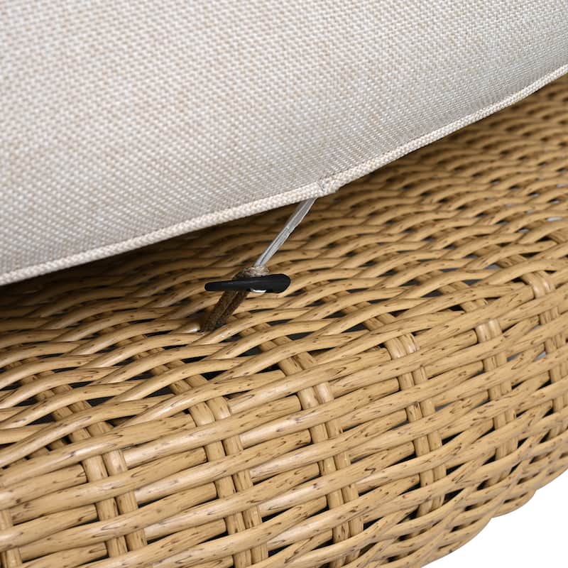 Christopher Knight Home - Jennie 63" Wicker Round Outdoor Daybed with Waterproof Cushions
