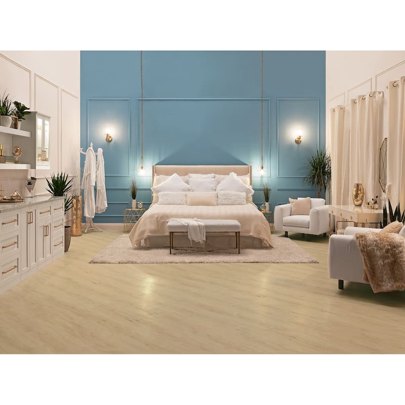 NewAge Products Stone Composite 9.5mm Luxury Vinyl Plank - 400 Sq.ft. Flooring Bundle - White Oak