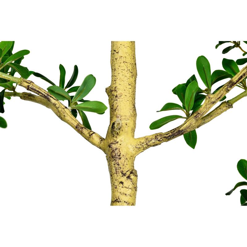 6.5 ft. Artificial Shady Lady Tree in White Decor Pot - 37.5 in. W x 29.5 in. D x 78.75 in. H