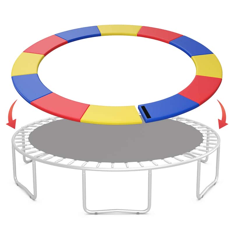 Gymax 14FT Trampoline Spring Cover Universal Trampoline Replacement - Multi-color