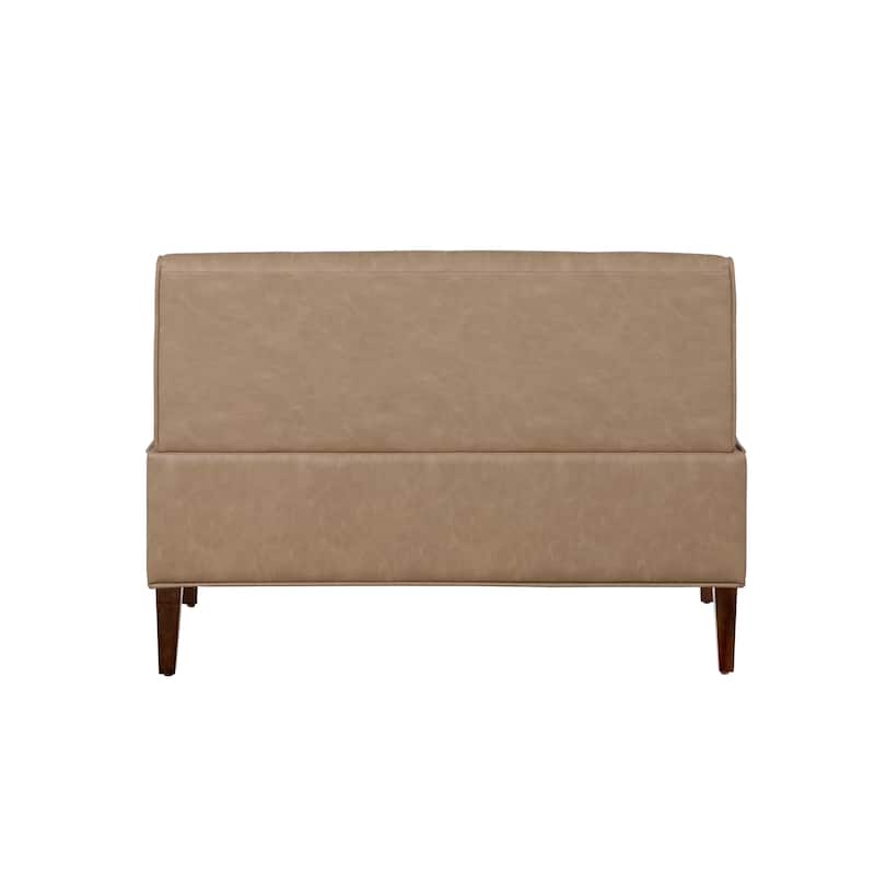 Allard Upholstered/Faux Leather Modern Farmhouse Nook Bench