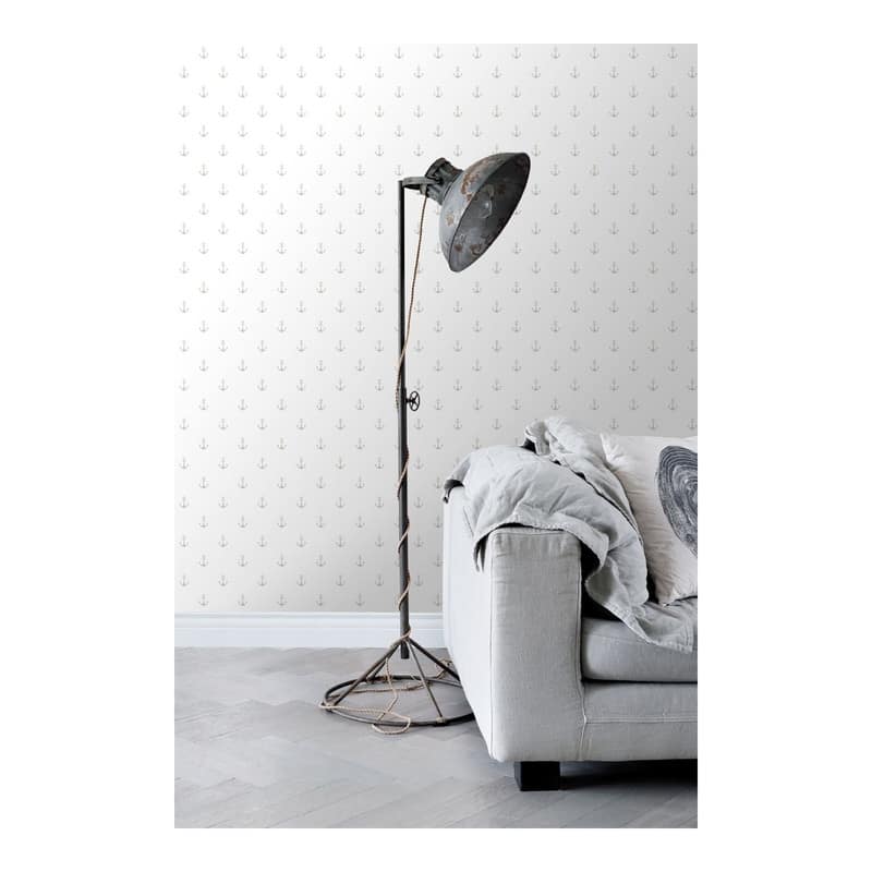 ESTA Home Morton Grey Anchors Wallpaper - 20.5 x 396 x 0.025