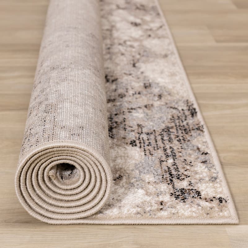 Covington Collection - Beige Marble Rug